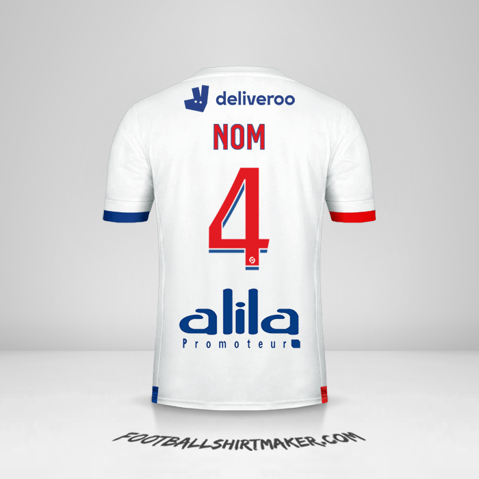 Maillot Olympique Lyon 2020/21 -  nom - 4