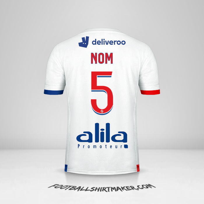 Maillot Olympique Lyon 2020/21 -  nom - 5