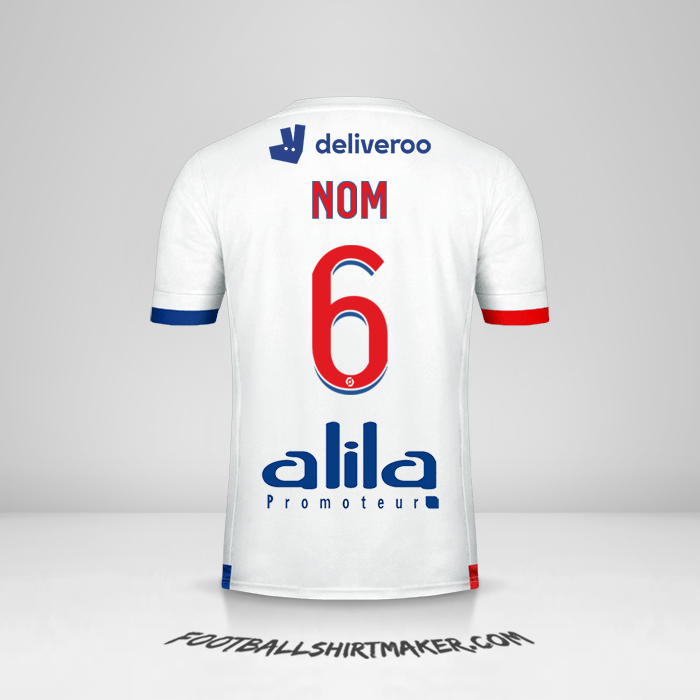 Maillot Olympique Lyon 2020/21 -  nom - 6