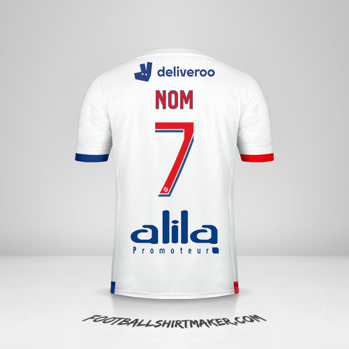 Maillot Olympique Lyon 2020/21 -  nom - 7