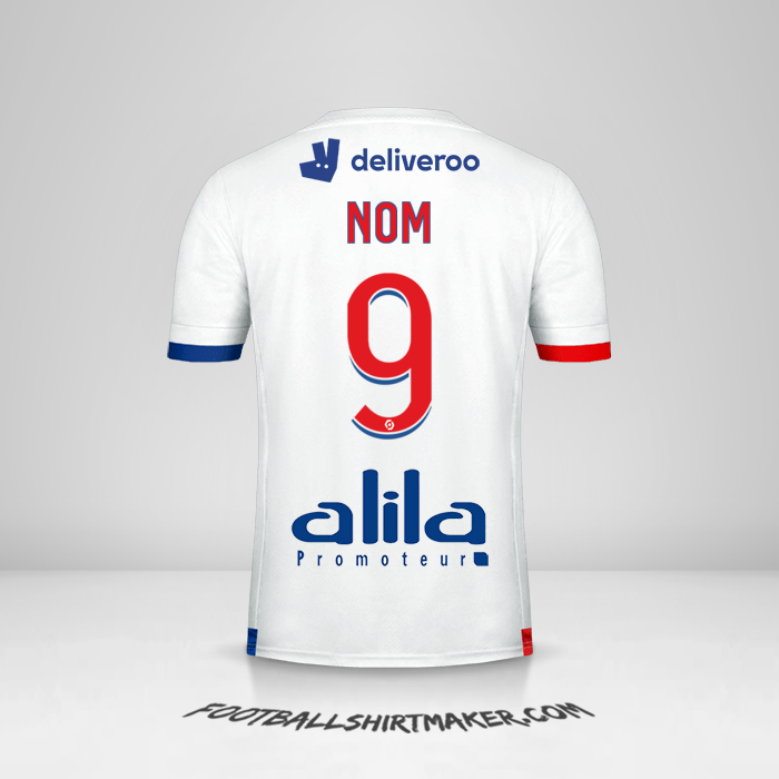 Maillot Olympique Lyon 2020/21 -  nom - 9