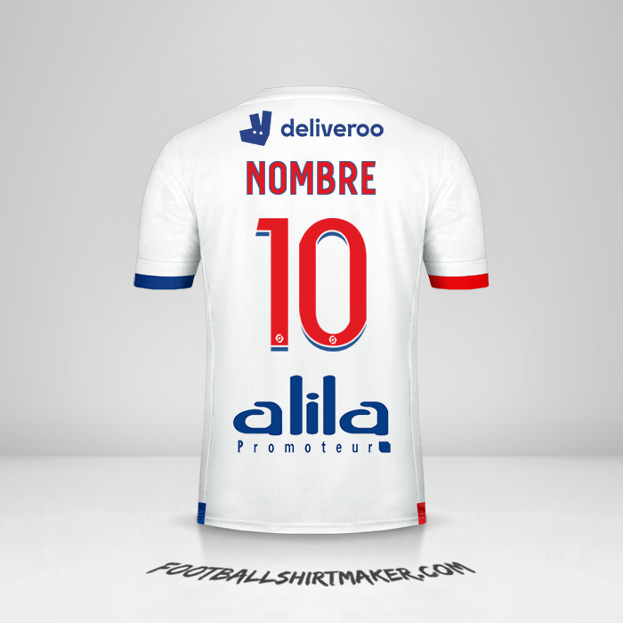 Jersey Olympique Lyon 2020/21 -  nombre - 10