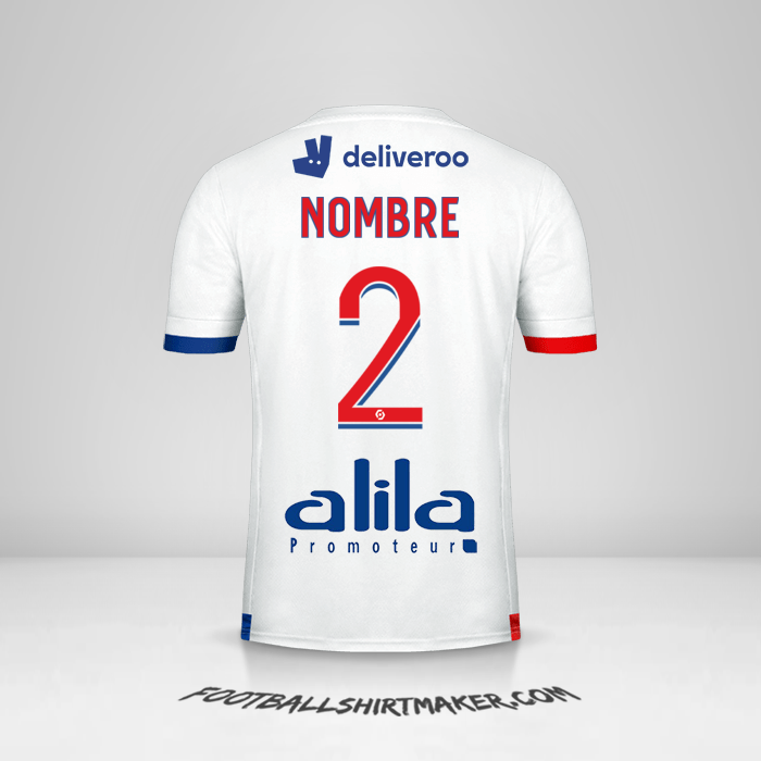 Jersey Olympique Lyon 2020/21 -  nombre - 2