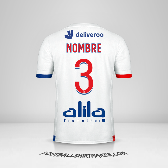 Jersey Olympique Lyon 2020/21 -  nombre - 3