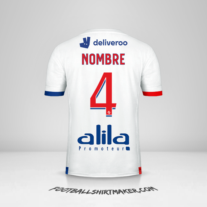 Jersey Olympique Lyon 2020/21 -  nombre - 4