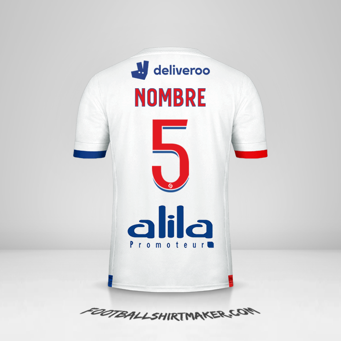 Jersey Olympique Lyon 2020/21 -  nombre - 5