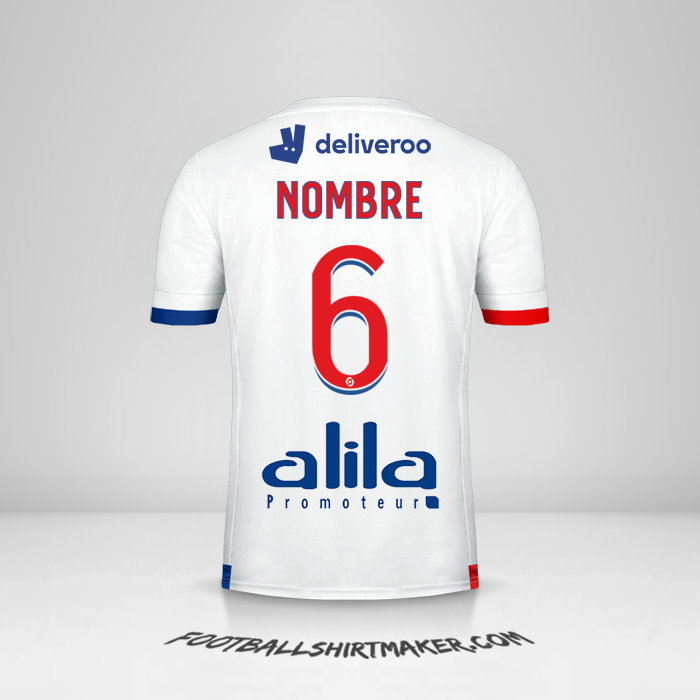 Jersey Olympique Lyon 2020/21 -  nombre - 6
