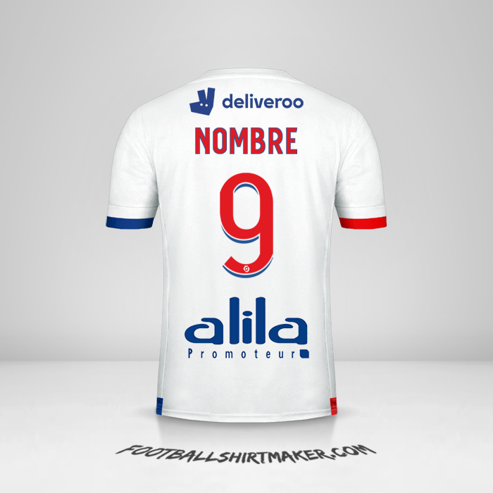 Jersey Olympique Lyon 2020/21 -  nombre - 9