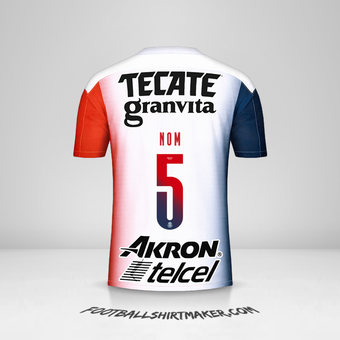 Maillot Guadalajara 2020/21 Extérieur -  nom - 5