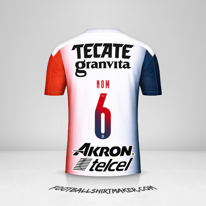 Maillot Guadalajara 2020/21 Extérieur -  nom - 6