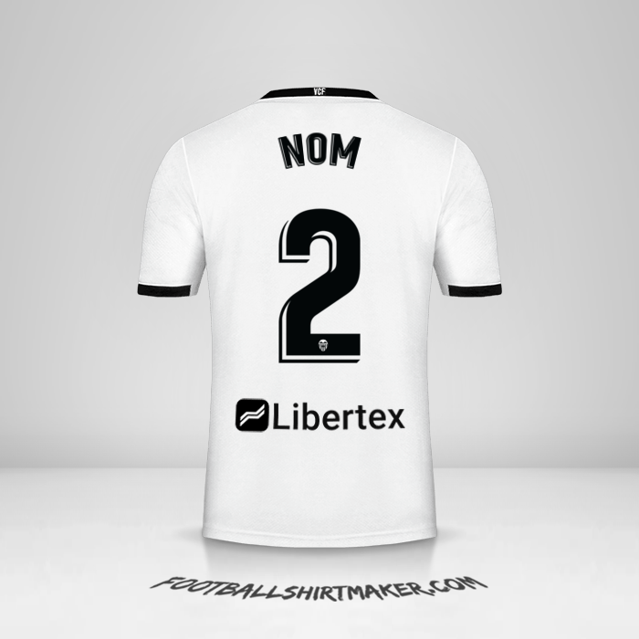 Maillot Valencia CF 2020/21 -  nom - 2