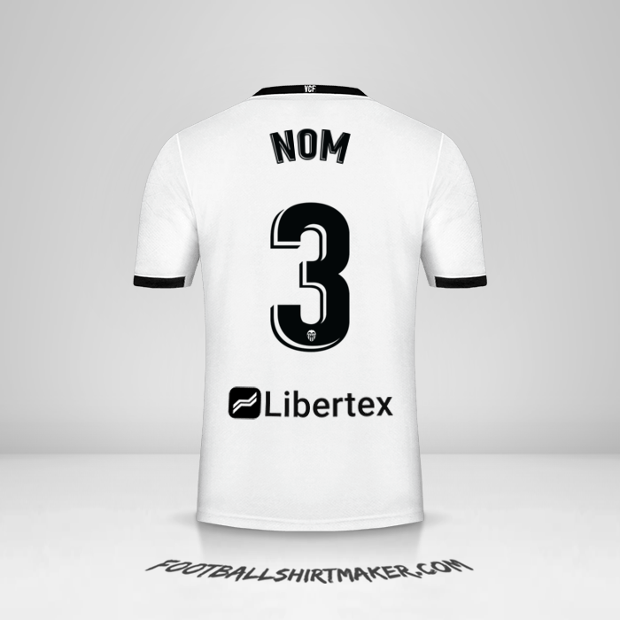 Maillot Valencia CF 2020/21 -  nom - 3