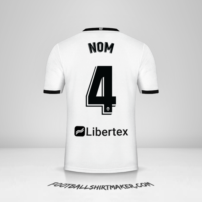 Maillot Valencia CF 2020/21 -  nom - 4