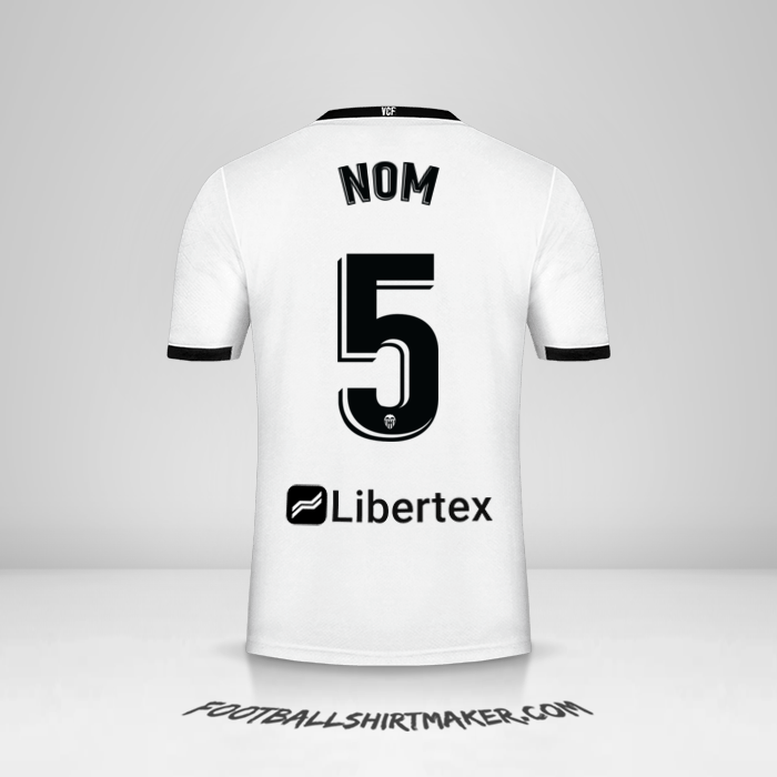 Maillot Valencia CF 2020/21 -  nom - 5