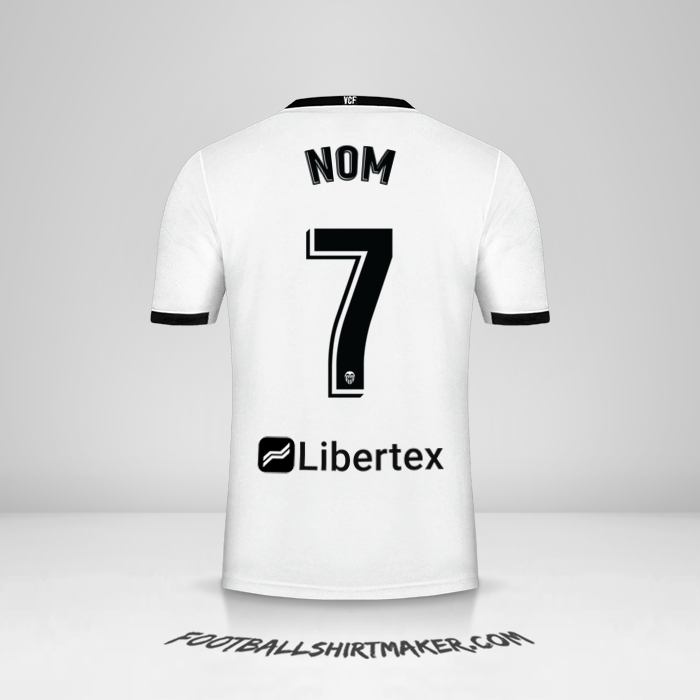 Maillot Valencia CF 2020/21 -  nom - 7
