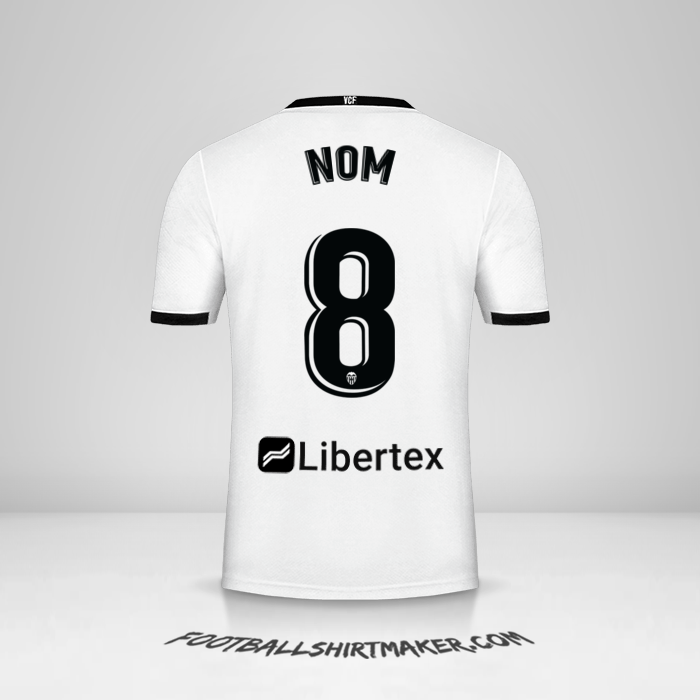 Maillot Valencia CF 2020/21 -  nom - 8