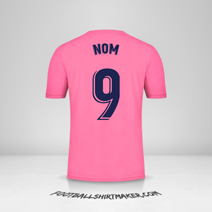 Maillot Real Madrid CF 2020/21 Extérieur -  nom - 9