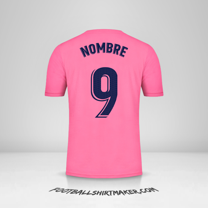 Jersey Real Madrid CF 2020/21 Visita -  nombre - 9