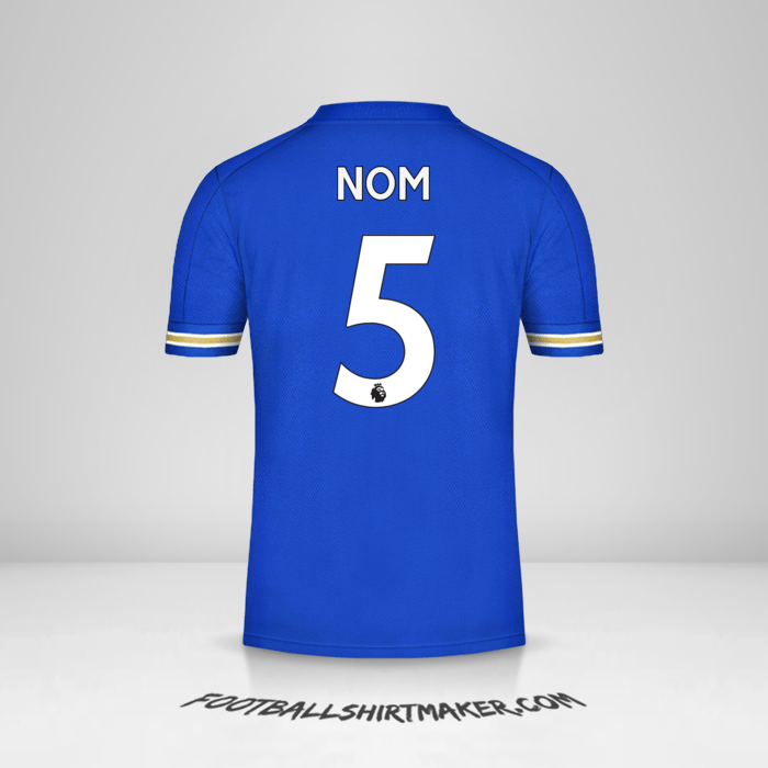 Maillot Leicester City FC 2020/21 -  nom - 5