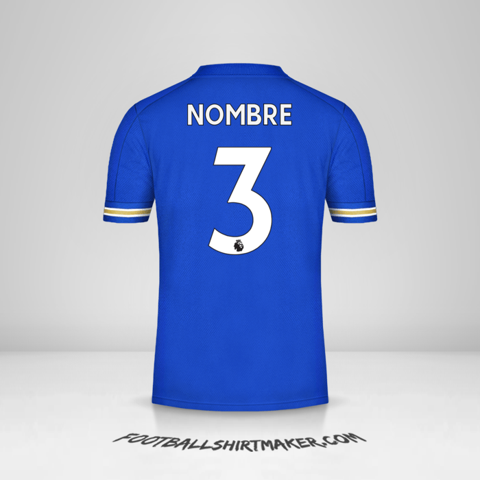 Camiseta Leicester City FC 2020/21 -  nombre - 3