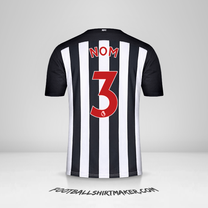 Maillot Newcastle United FC 2020/21 -  nom - 3