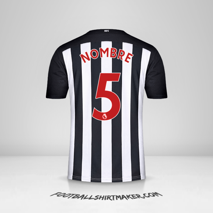 Jersey Newcastle United FC 2020/21 -  nombre - 5