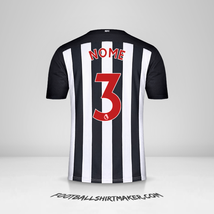Camisa Newcastle United FC 2020/21 -  nome - 3