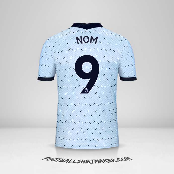 Maillot Chelsea 2020/21 Extérieur -  nom - 9