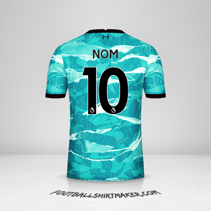 Maillot Liverpool FC 2020/21 Extérieur -  nom - 10