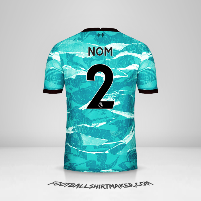 Maillot Liverpool FC 2020/21 Extérieur -  nom - 2