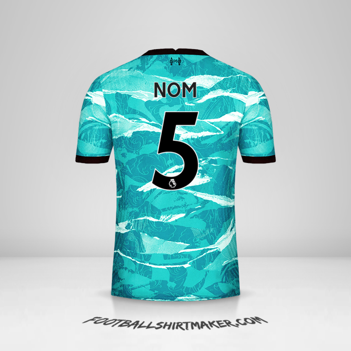 Maillot Liverpool FC 2020/21 Extérieur -  nom - 5
