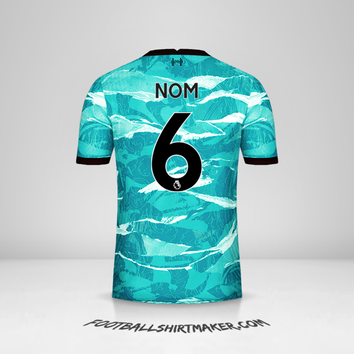 Maillot Liverpool FC 2020/21 Extérieur -  nom - 6