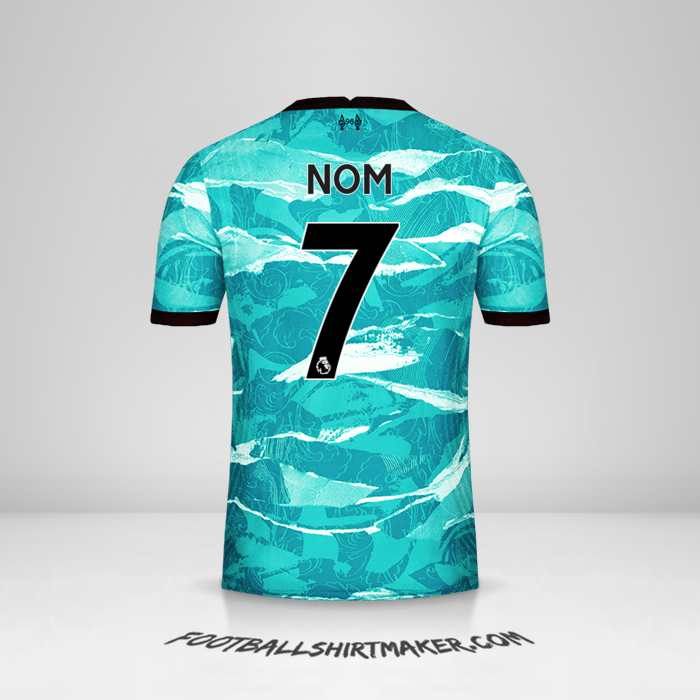 Maillot Liverpool FC 2020/21 Extérieur -  nom - 7