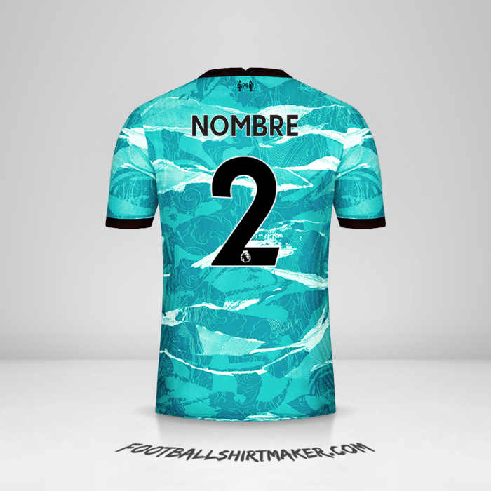 Camiseta Liverpool FC 2020/21 Visita -  nombre - 2