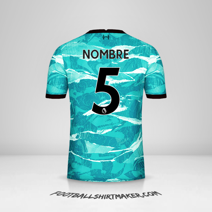 Jersey Liverpool FC 2020/21 Visita -  nombre - 5