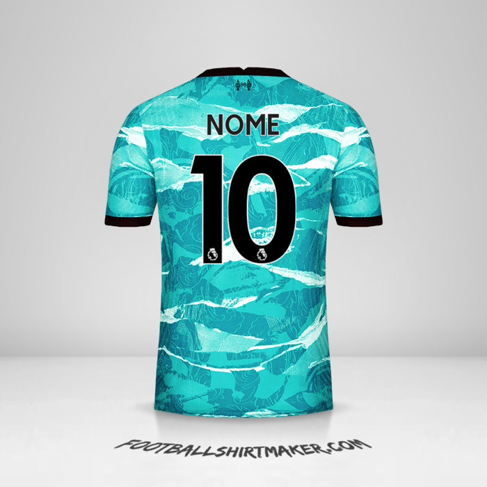 Camisola Liverpool FC 2020/21 Alternativa -  nome - 10