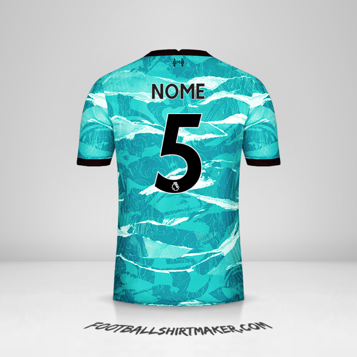 Maglia Liverpool FC 2020/21 Seconda -  nome - 5