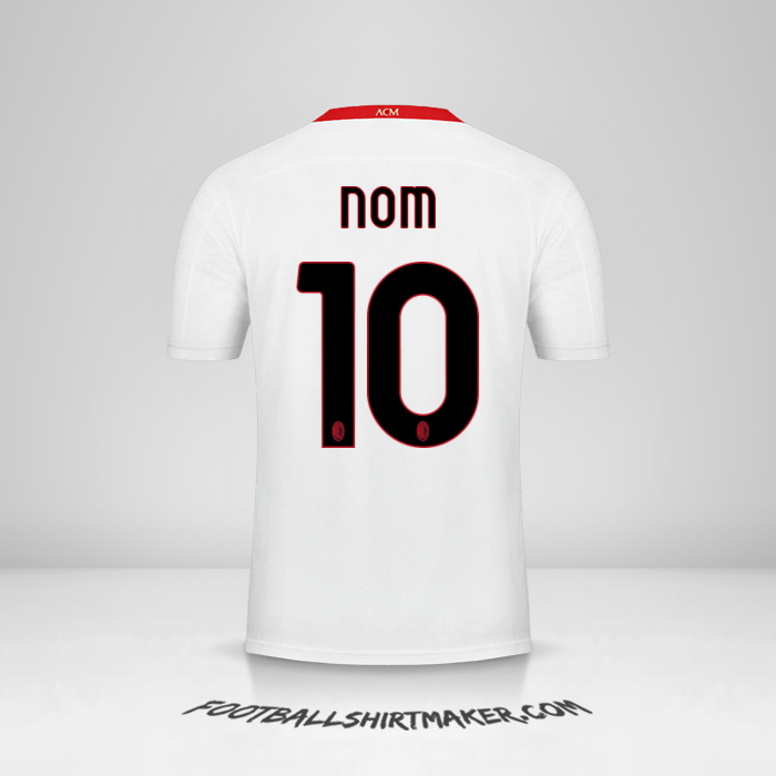 Maillot AC Milan 2020/21 Extérieur -  nom - 10