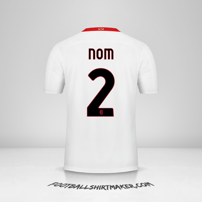 Maillot AC Milan 2020/21 Extérieur -  nom - 2