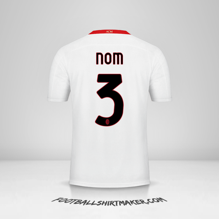 Maillot AC Milan 2020/21 Extérieur -  nom - 3