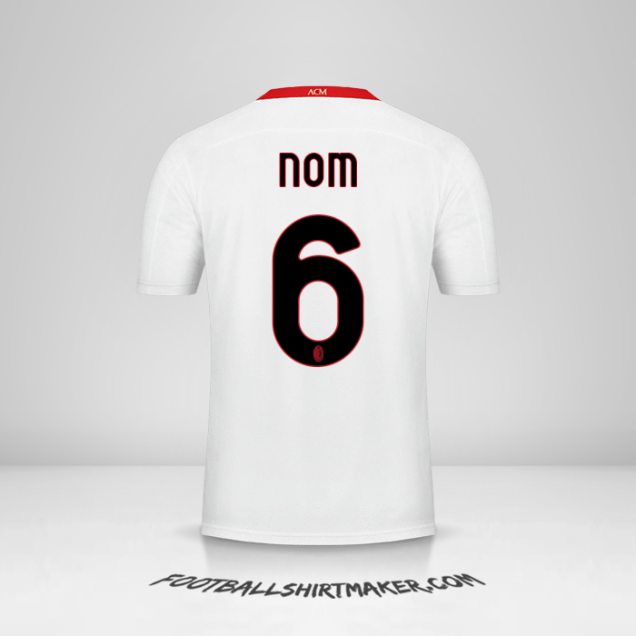 Maillot AC Milan 2020/21 Extérieur -  nom - 6