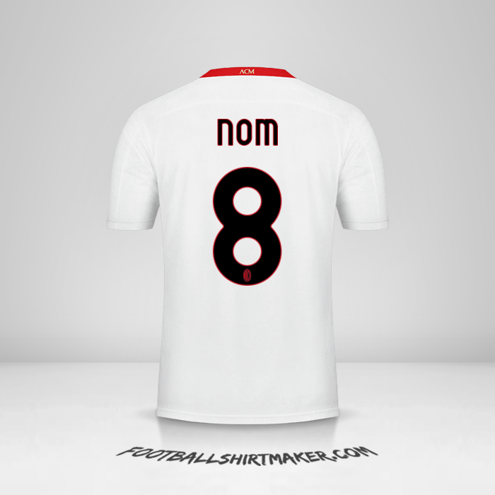Maillot AC Milan 2020/21 Extérieur -  nom - 8