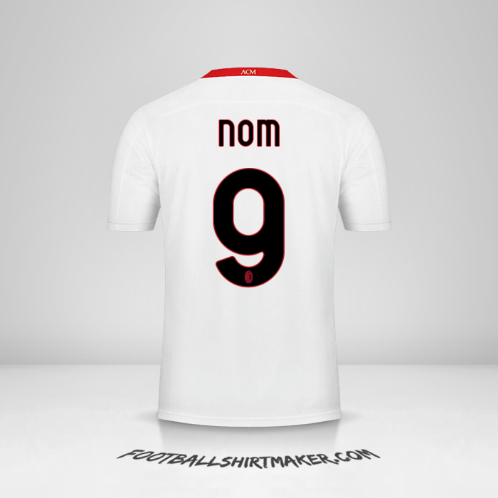 Maillot AC Milan 2020/21 Extérieur -  nom - 9