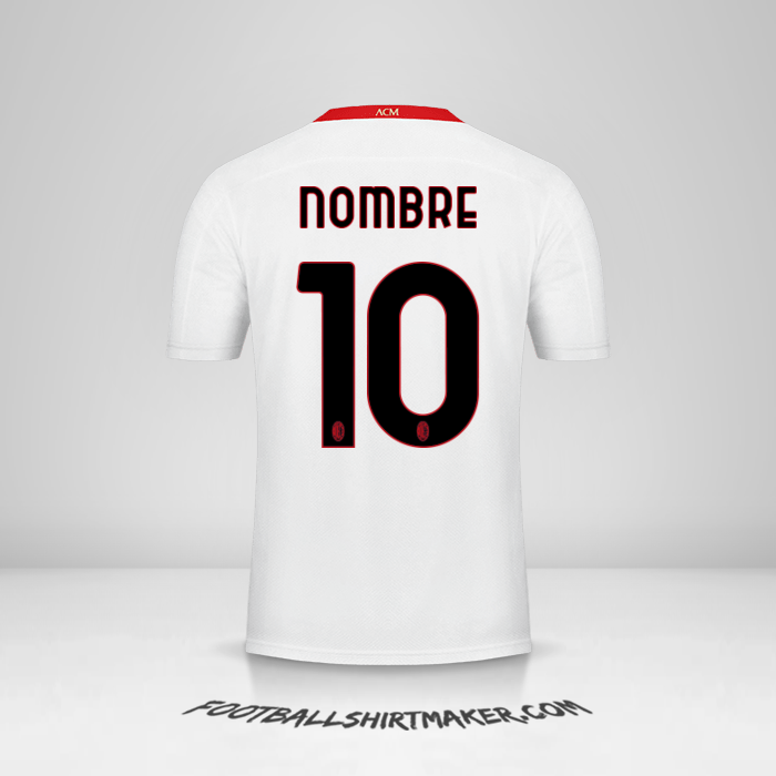 Jersey AC Milan 2020/21 Visita -  nombre - 10