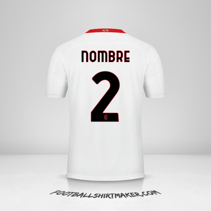Camiseta AC Milan 2020/21 Visita -  nombre - 2