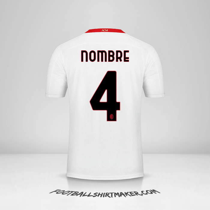 Jersey AC Milan 2020/21 Visita -  nombre - 4
