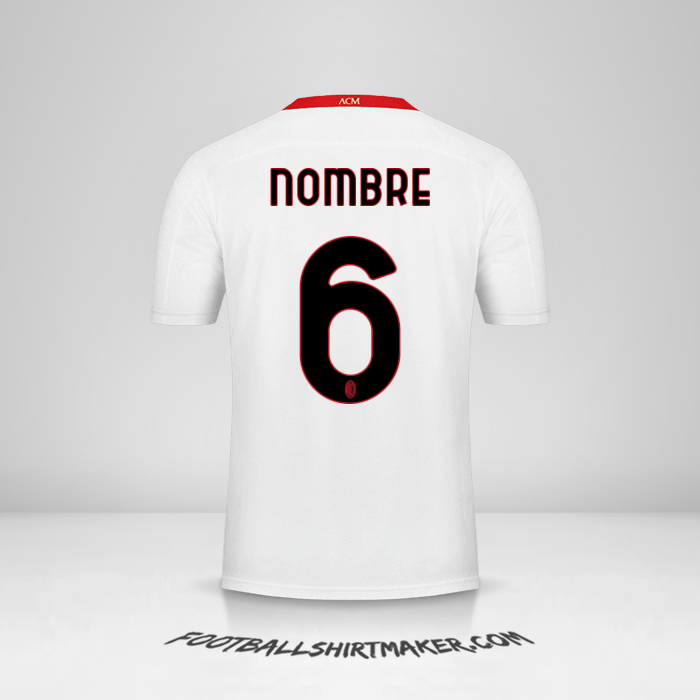 Jersey AC Milan 2020/21 Visita -  nombre - 6