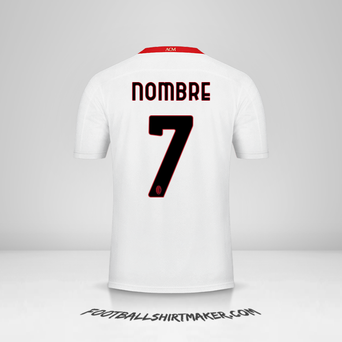 Jersey AC Milan 2020/21 Visita -  nombre - 7