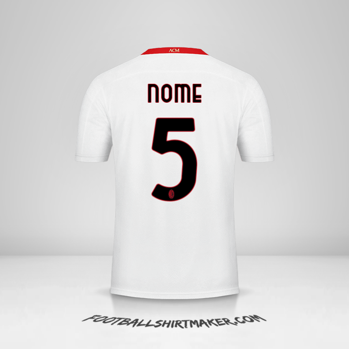Maglia AC Milan 2020/21 Seconda -  nome - 5