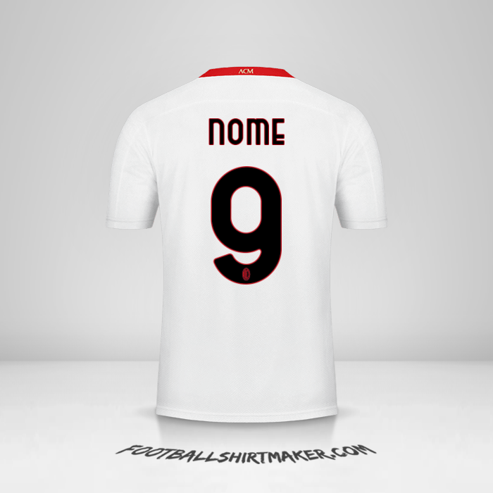 Maglia AC Milan 2020/21 Seconda -  nome - 9